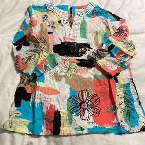 Alfred Dunner - 3/4 Multi Color Blouse - Size 12